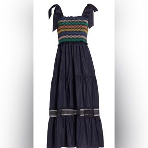 En Saison smocked midi dress